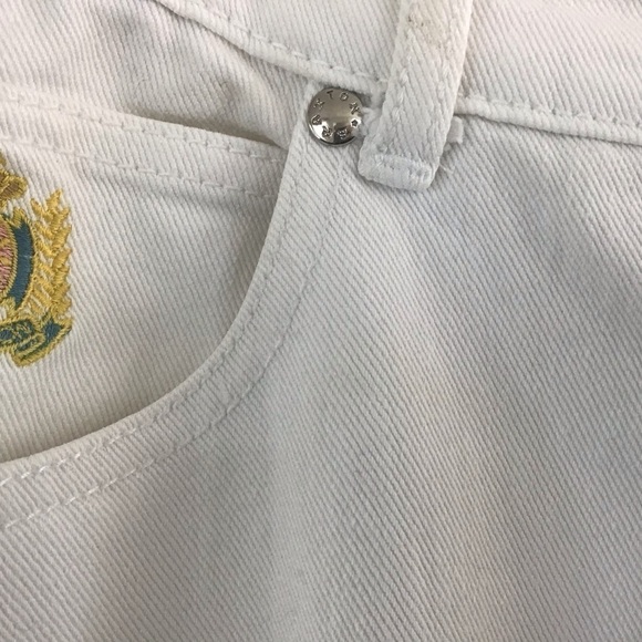 White straight leg Braxton 5 Pocket with Logo Stretch Jeans SIze 14. - Picture 3 of 10